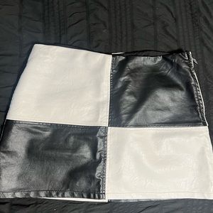 current mood color block skirt